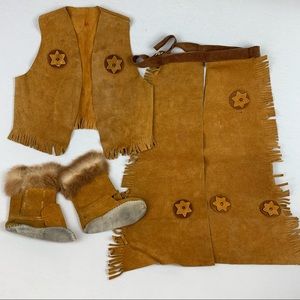 Bloom Brothers 3 piece suit Kids vintage costume genuine Leather handmade USA